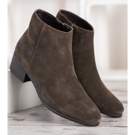 Filippo Cizme din piele clasice kaki 2