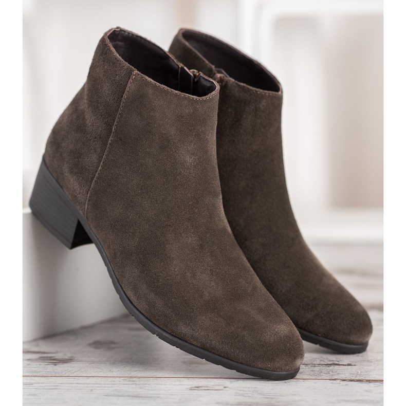 Filippo Cizme din piele clasice kaki 2