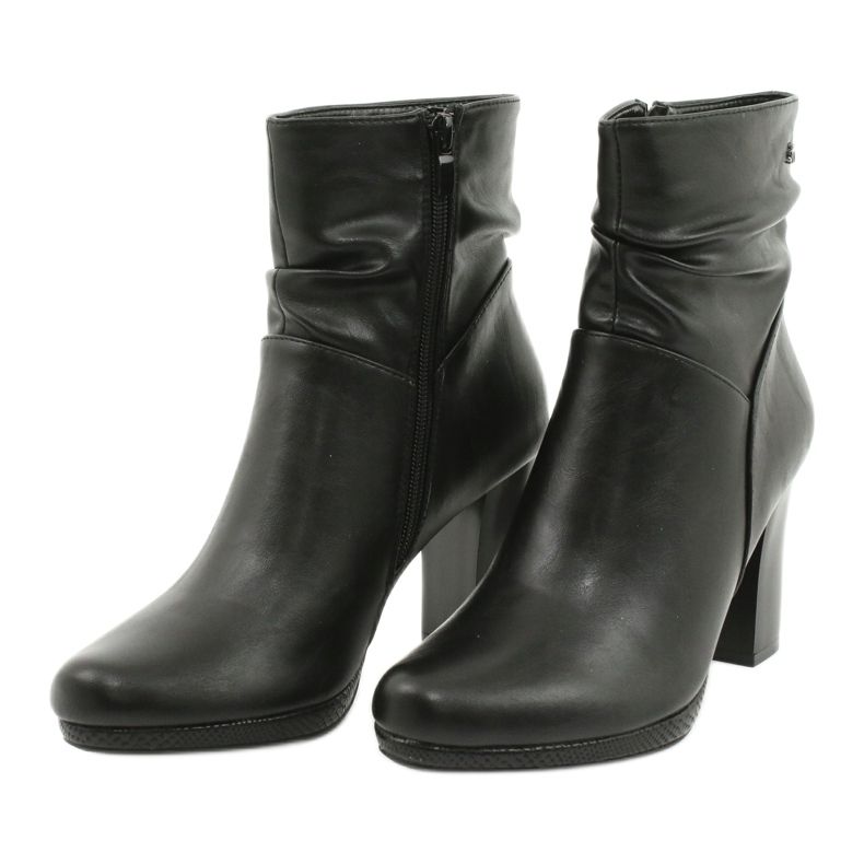 M.Daszyński Cizme negre pe postarea lui Daszyński AF125-7 negru 2