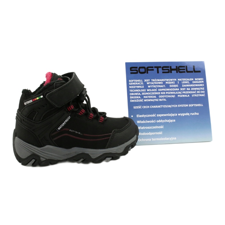American Club Cizme Softshell pentru copii cu membrană neagră HL42/20 negru 5