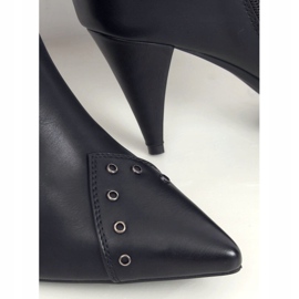 Cizme negre pe toc stiletto RB76P Negru 1