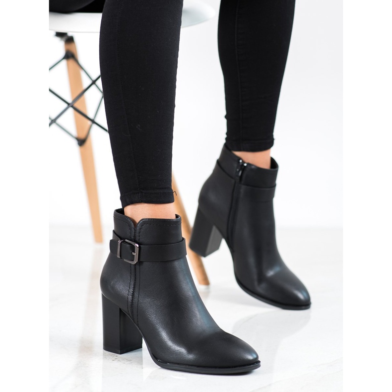 Sergio Leone Ghete clasice cu toc înalt negru 2