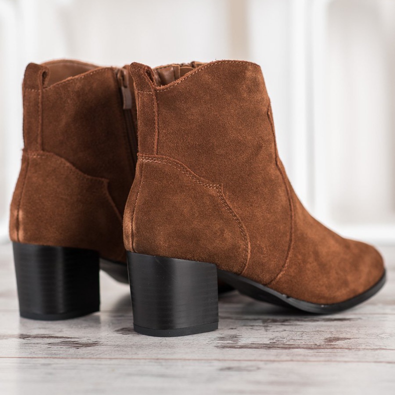 Filippo Ghete din piele cu toc înalt maro 1