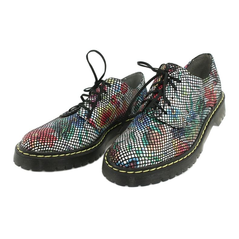 Brogues pentru femei Oxfords Piele Flori Maciejka 04087-43 multicolor 4
