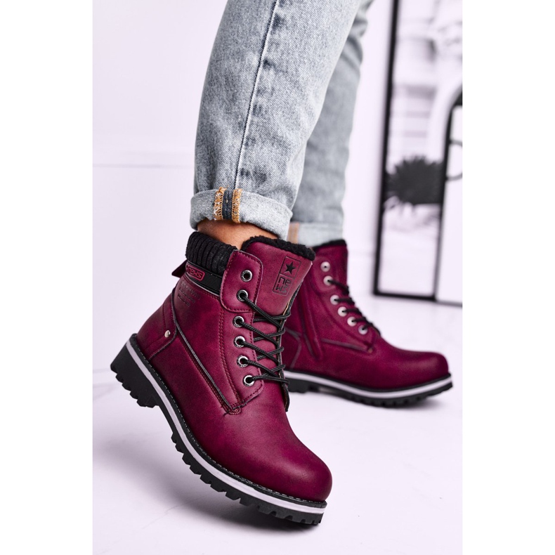 EVE Cizme de damă Burgundy Grunders roșu multicolor 1 EVE Cizme de damă Burgundy Grunders roșu multicolor 1