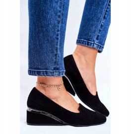 Brogues pentru femei Exquisite Black 1205 negru 1