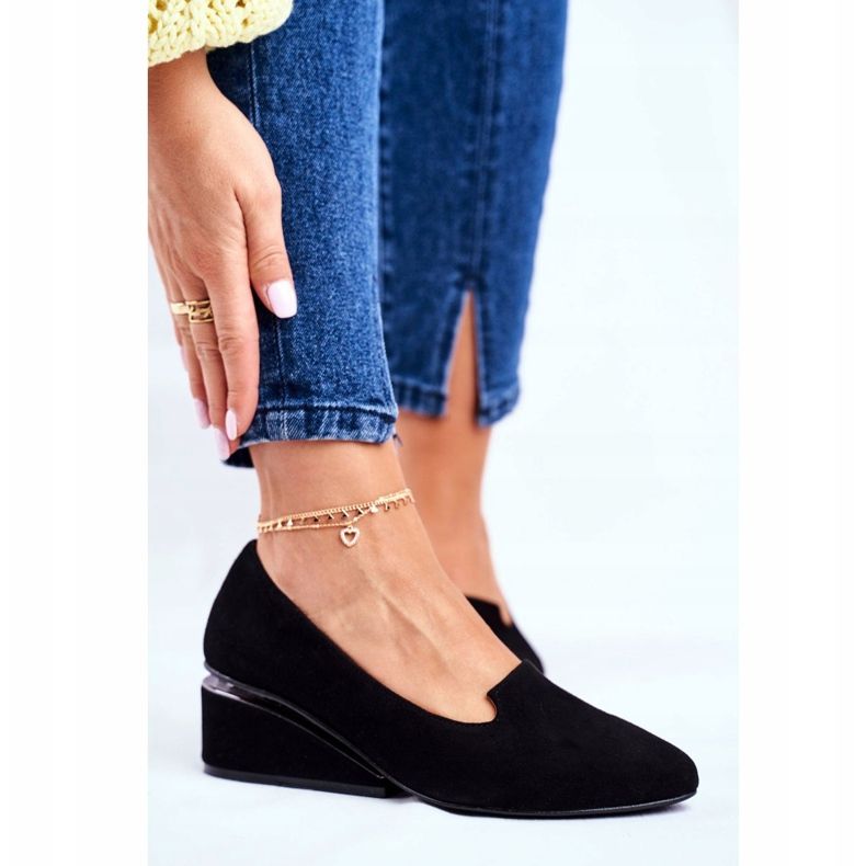 Brogues pentru femei Exquisite Black 1205 negru 2