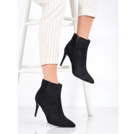 Sweet Shoes Ghete sexy din piele intoarsa negru 2