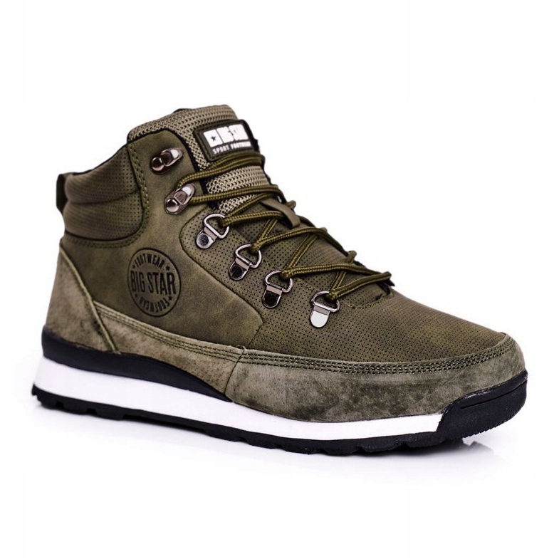 Încălțăminte de trekking pentru femei Big Star Khaki GG274617 gri verde 1
