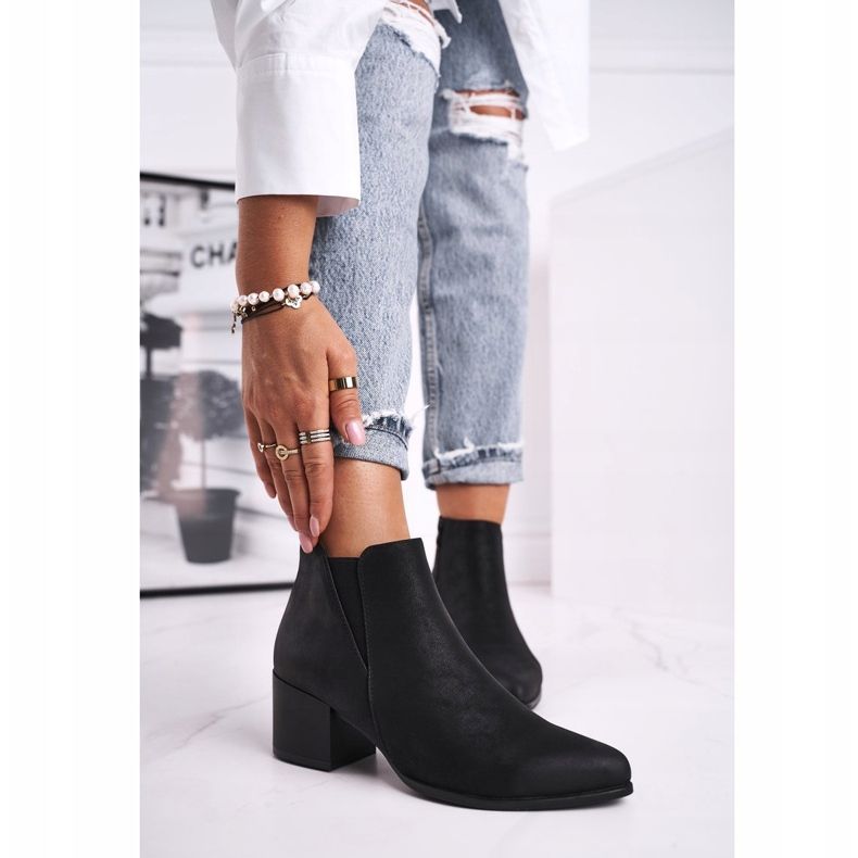 Cizme de damă Cizme Sergio Leone Jodhpur Eco Nubuck Black BT621 negru 1