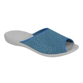 Pantofi de damă Befado pu 254D117 albastru gri 1