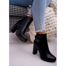 SEA Cizme de damă pe toc înalt Black Mastor negru 2