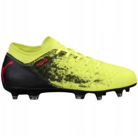 Cizme de fotbal Puma Future 18.4 Fg Ag Junior galben-negru 104346 01 multicolor 1