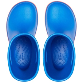 Cizme de ploaie Crocs pentru copii Crocband Rain Boot Kids albastru 205827 4KD 1