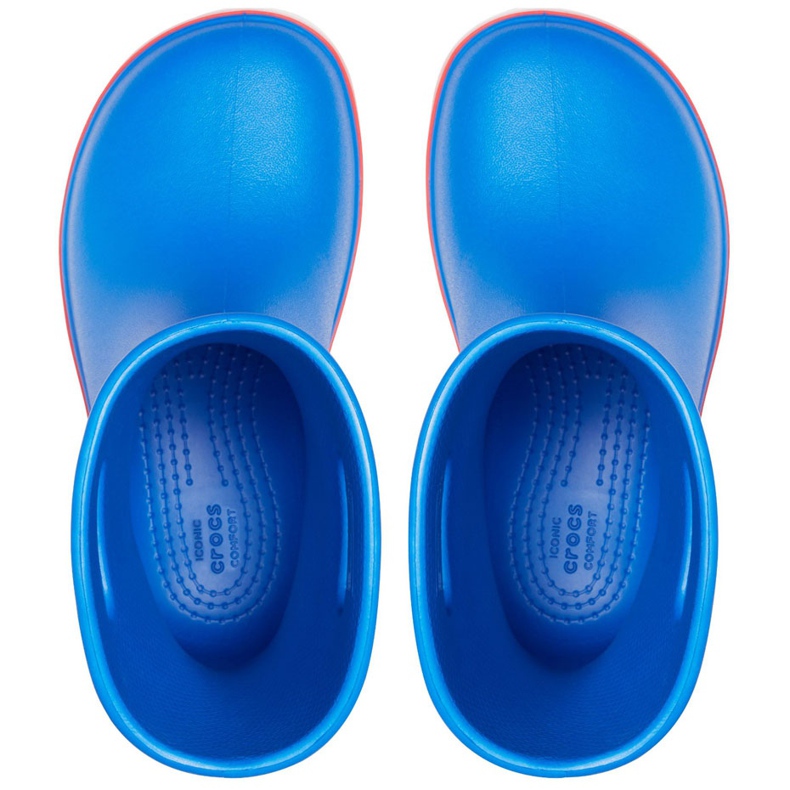 Cizme de ploaie Crocs pentru copii Crocband Rain Boot Kids albastru 205827 4KD 1