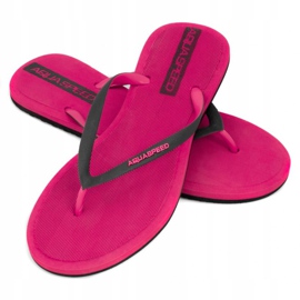 Papuci de piscină pentru femei Aqua-speed Genoa roz col. 03 negru 1