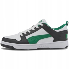 Încălțăminte pentru bărbați Puma Rebound LayUp Lo Sl alb-negru-verde 369866 12 1