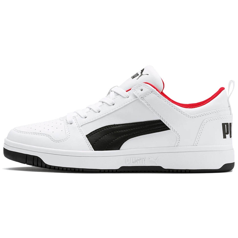Pantofi bărbați Puma Rebound LayUp Lo Sl alb-negru 369866 01 roșu 1