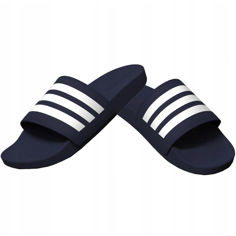 Papuci Adidas Adilette Comfort bleumarin B42114 alb albastru marin 1