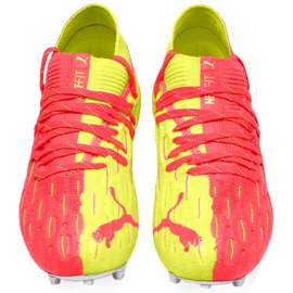 Ghete de fotbal Puma Future 5.1 Netfit Osg Fg Ag Junior 105946 01 pentru copii galben roșu 2