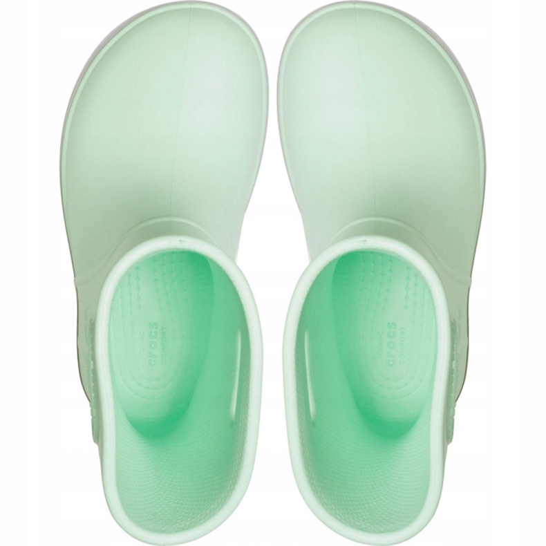 Cizme de ploaie Crocs pentru copii Crocband Rain Boot Kids verde 205827 3TO 1