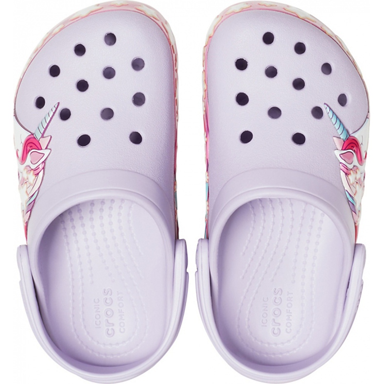 Crocs pentru copii FunLab Unicorn Band Cg K violet 206270 530 1