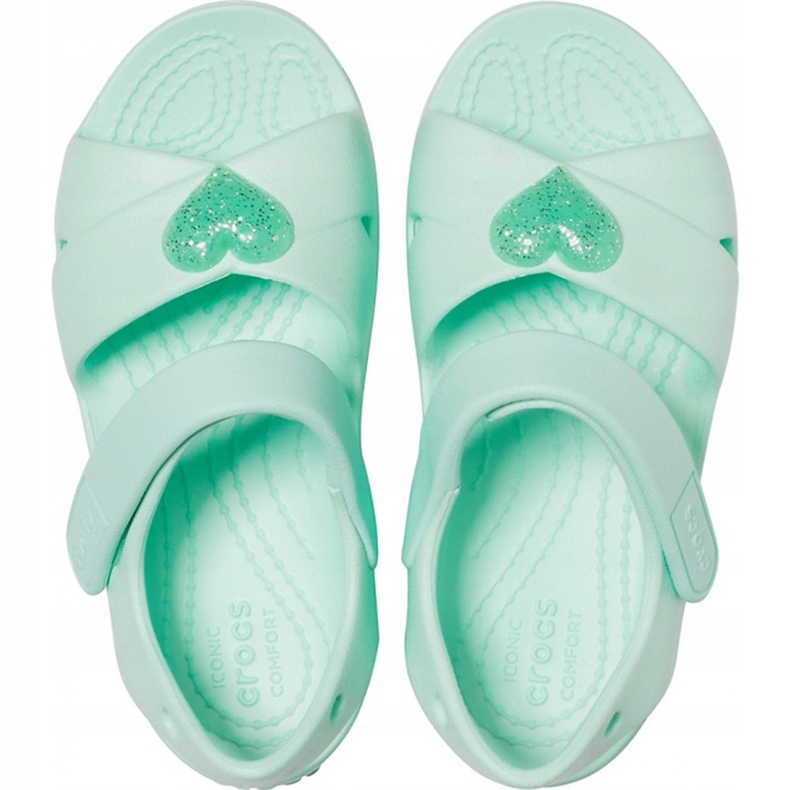 Sandale pentru copii Crocs Sandale Classic Cross Strap Ps neo mint 206245 3TI verde 1