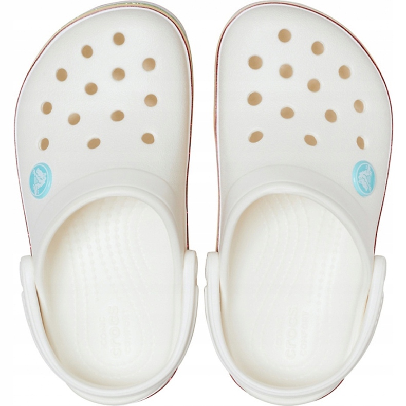 Crocs pentru copii Crocband Rainbow Glitter Clg K alb 206151 100 1