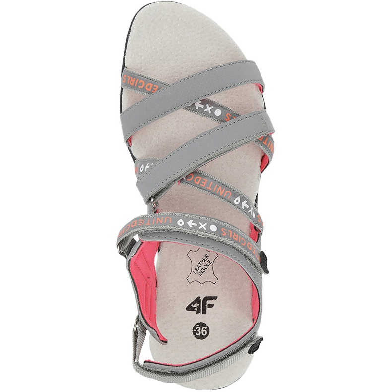 Sandale fete 4F multicolor HJL20 JSAD001 90S portocale roz gri 1