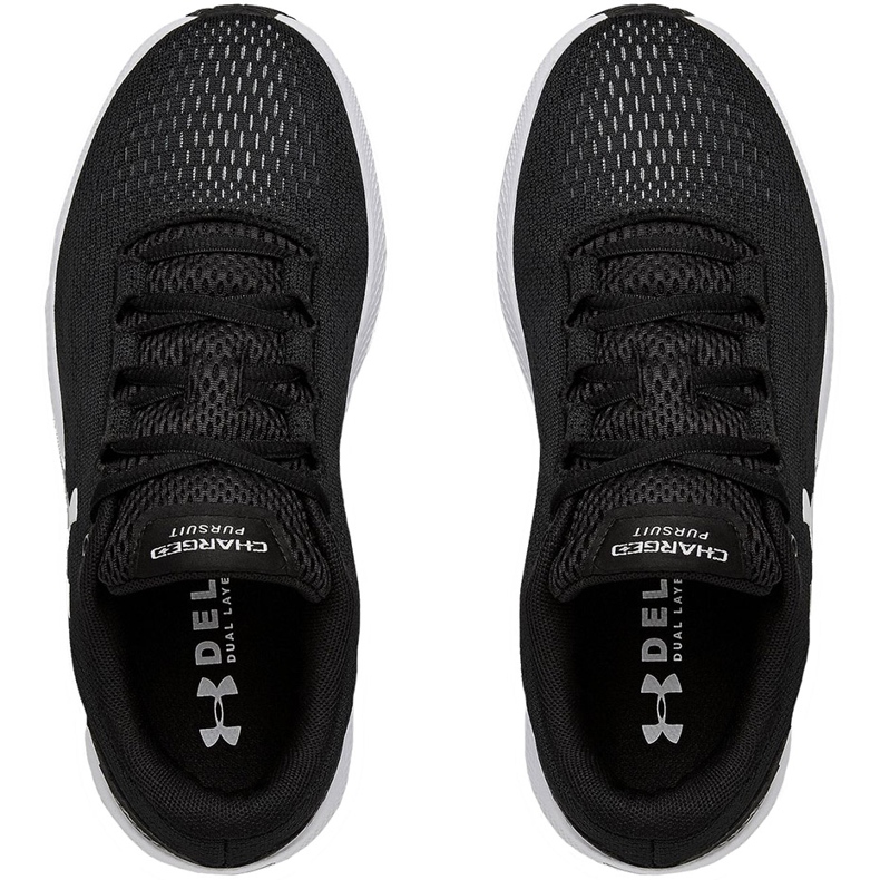 Pantofi de damă Under Armour Ua W Charged Pursuit 2 negru și alb 3022604 001 1