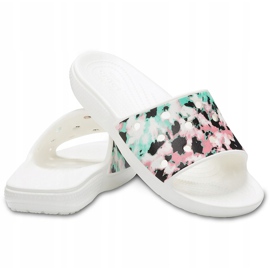 Crocs Femei Classic Crocs Tie Dye Mania Slide 206481 928 alb multicolor 1
