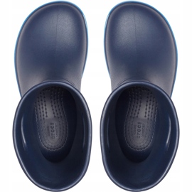 Cizme de ploaie Crocs pentru copii Crocband Rain Boot Kids bleumarin 205827 4KB albastru marin 1