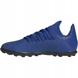 Ghete de fotbal Adidas X 19.3 Tf Junior EG7172 albastru albastru 1