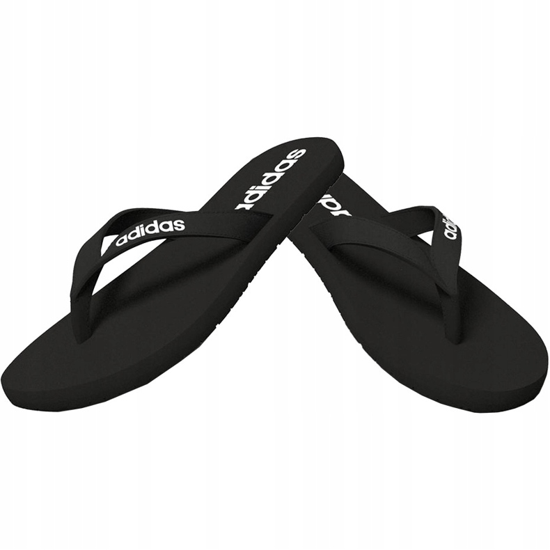 Papuci Adidas Eezay Flip Flop negri EG2042 alb negru 1