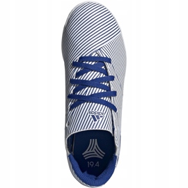 Pantofi de fotbal Adidas Nemeziz 19.4 In Jr alb și albastru EF1754 multicolor 1
