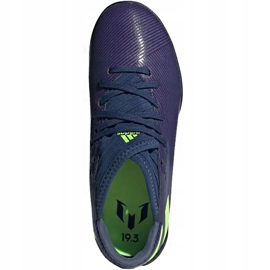 Ghete de fotbal Adidas Nemeziz Messi 19.3 Tf Junior EF1811 negru albastru marin 1