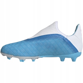 Pantofi de fotbal Adidas X 19.3 Ll Fg Junior albastru EF9114 albastru, alb, argintiu 1