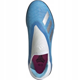 Pantofi de fotbal Adidas X 19.3 Ll Tf Junior albastru EF9123 1