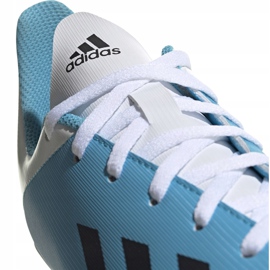 Ghete de fotbal Adidas X 19.4 FxG Junior albastru și alb F35361 1