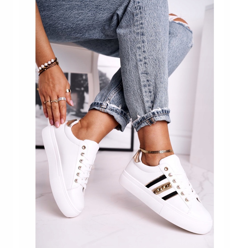 FB1 Încălțăminte sport pentru femei White Rylee alb 2