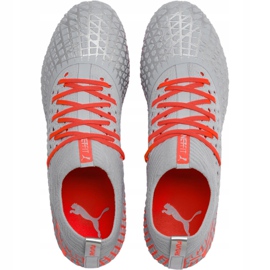 Pantofi de fotbal Puma Future 4.2 Netfit Fg Ag roșu-argintiu 105611 01 multicolor gri 1