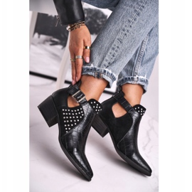 FB1 Cizme pentru femei cu toc cataramă neagră Rontra negru 2 FB1 Cizme pentru femei cu toc cataramă neagră Rontra negru 2