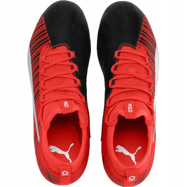 Ghete de fotbal Puma One 5.3 Fg Ag roșu-negru 105604 01 multicolor roşu 2