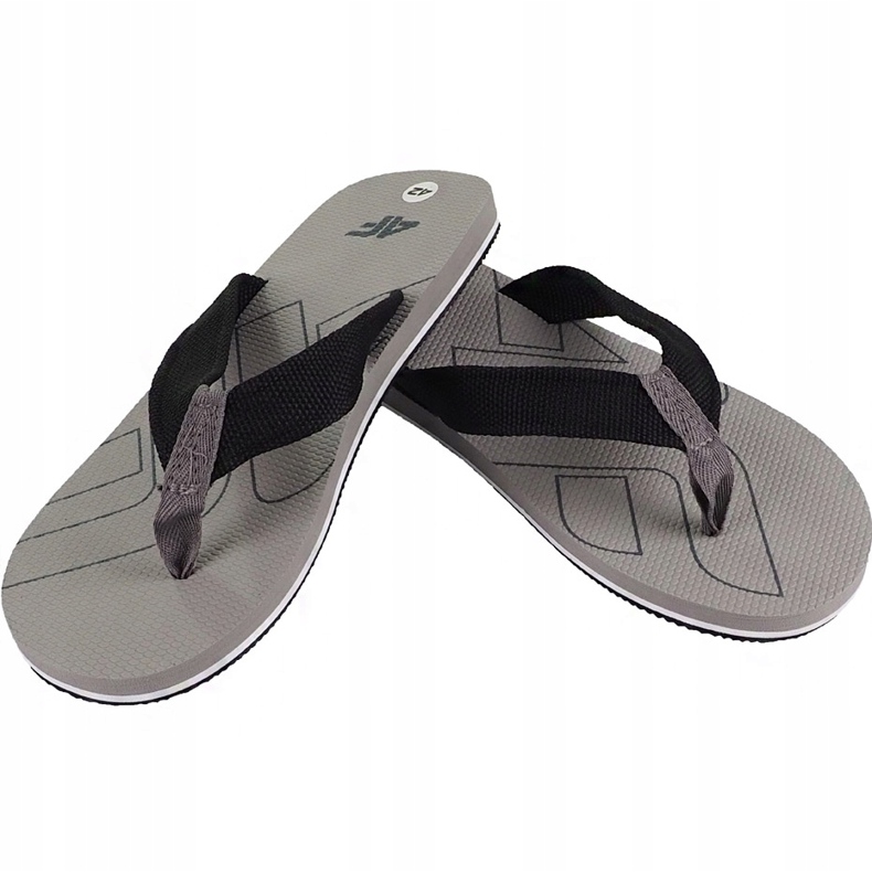 Papuci barbati 4F bej H4L19 KLM003 83S negru 1