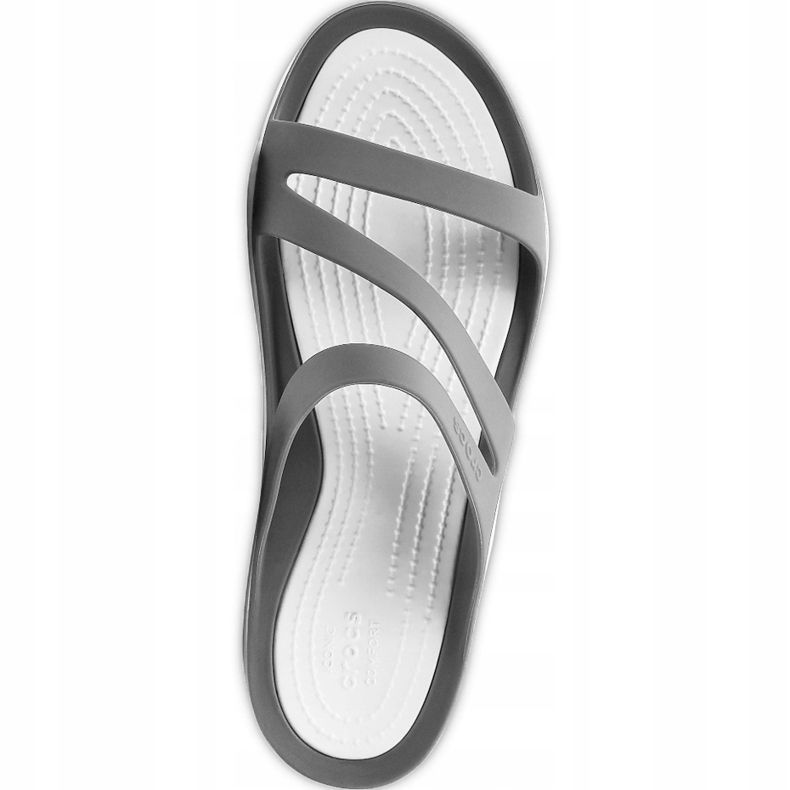 Pantofi Crocs pentru femei Swiftwater Sandal W Grey-White 203998 06X gri 2