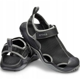 Sandale Crocs pentru bărbați Swiftwater Mesh Deck Sandal M negru 205289 001 1
