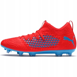 Ghete de fotbal Puma Future 19.3 Netfit Fg Ag roșu-albastru 105539 01 roşu roşu 1