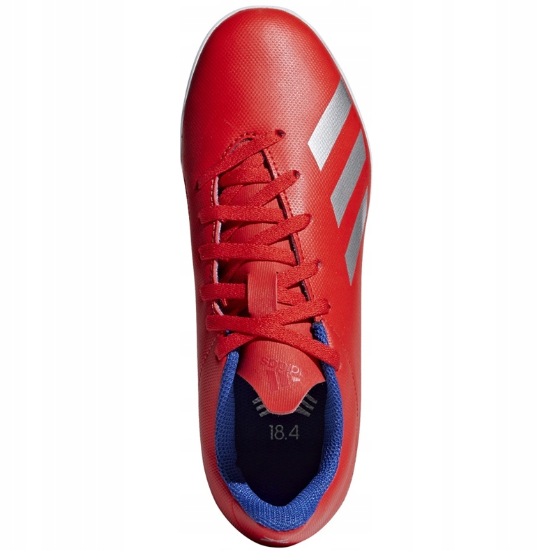 Pantofi de fotbal Adidas X 18.4 Tf Jr roșii BB9417 multicolor roșu 1