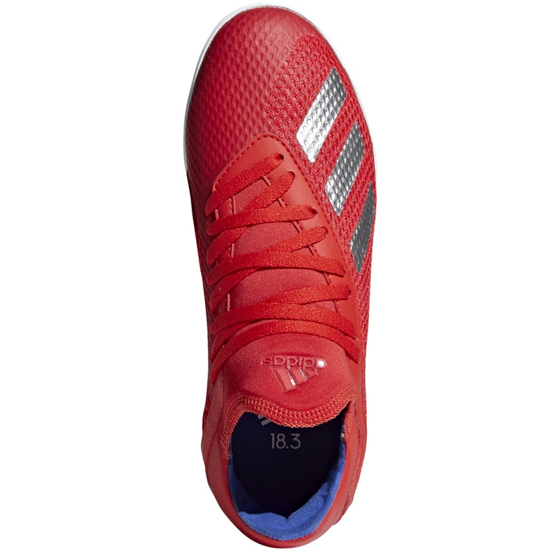 Pantofi de fotbal Adidas X 18.3 In Jr. roșu BB9396 multicolor roşu 1
