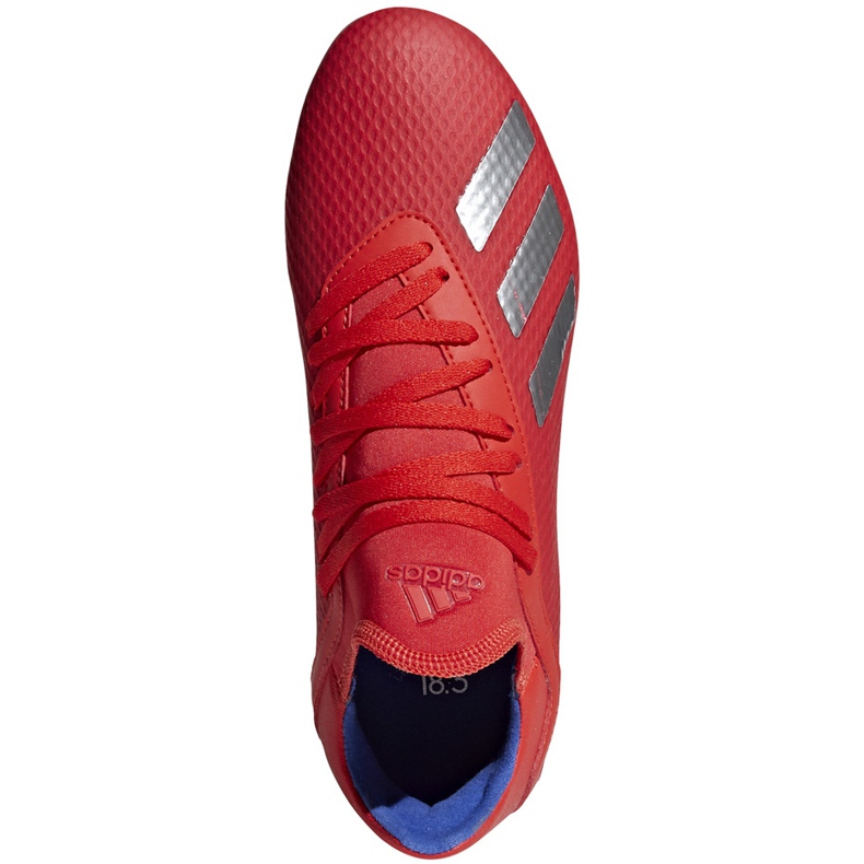 Pantofi de fotbal Adidas X 18.3 Fg Jr roșii BB9371 multicolor roșu 1